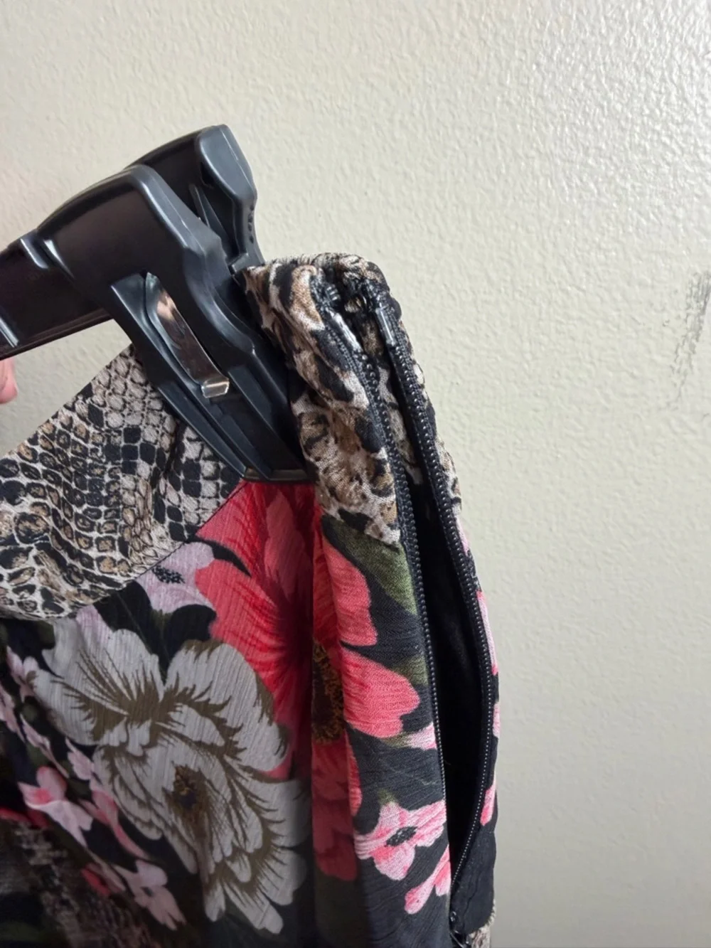 INC International Concepts Y2K Floral Snakeskin Print Asymmetrical 2 Petite